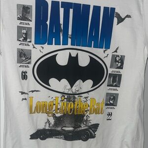 Batman White and Blue Graphic Tee